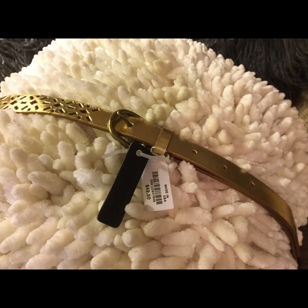 NWT J.Crew Gold Belt Size L
